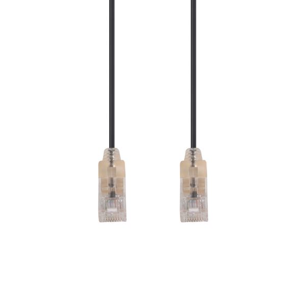 DYNAMIX PLSK-C6-3 - 3m Cat6A 10G Black UTP LSZH Patch Lead 30AWG 802.3af Unshielded Plug.