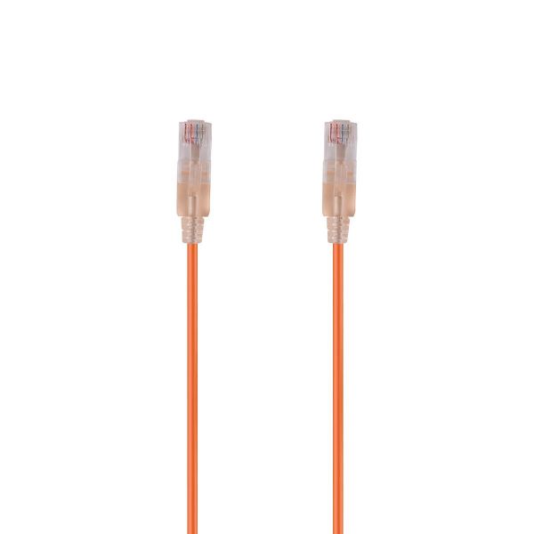 DYNAMIX PLSO-C6-3 - 3m Cat6A 10G Orange UTP LSZH Patch Lead 30AWG 802.3af Unshielded Plug.
