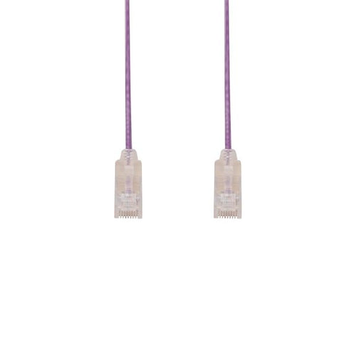 PLSP-C6-0-15 - DYNAMIX PLSP-C6-0-15 - 0.15m Cat6A 10G Purple UTP Patch Lead 30AWG 8023af with Unshielded Plug.