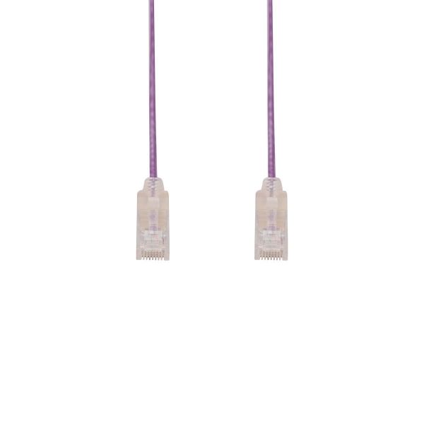 DYNAMIX PLSP-C6-1 - 1m Cat6A 10G Purple UTP LSZH Patch Lead 30AWG 802.3af with  Unshielded Plug.