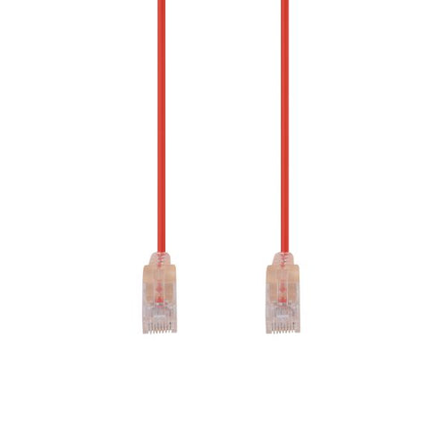 PLSR-C6-0-15 - DYNAMIX PLSR-C6-0-15 - 0.15m Cat6A 10G Red UTP Patch Lead 30AWG 8023af Unshielded Plug.