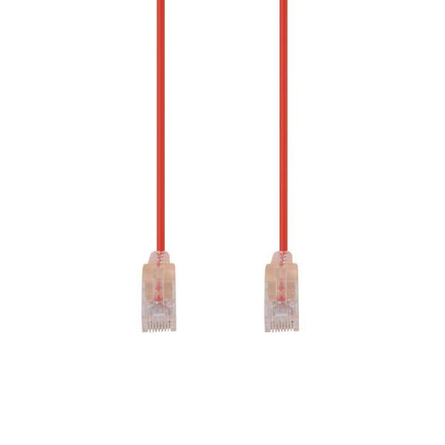 DYNAMIX PLSR-C6-1 - 1m Cat6A 10G Red UTP LSZH Patch Lead 30AWG 802.3af Unshielded Plug.