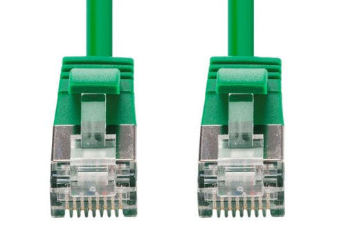 PLSSG-C6A-2-5 - DYNAMIX PLSSG-C6A-2-5 - 2.5m Cat6A S/FTP Green 10G LSZH Patch Lead 34AWG 802.3af Shielded Plug.