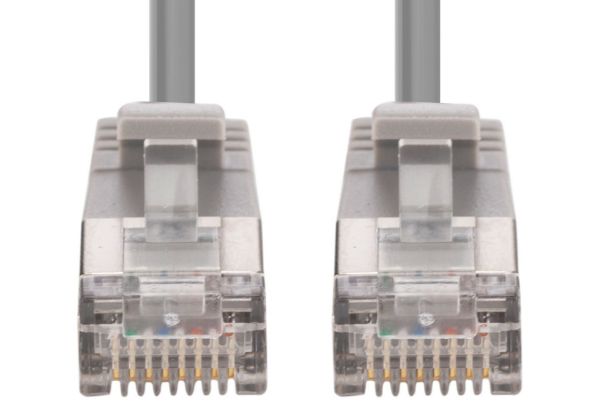 DYNAMIX PLSSGY-C6A-2-5 - 2.5m Cat6A S/FTP Grey 10G LSZH Patch Lead 34AWG 802.3af Shielded Plug.