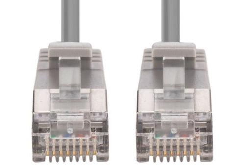 PLSSGY-C6A-2-5 - DYNAMIX PLSSGY-C6A-2-5 - 2.5m Cat6A S/FTP Grey 10G LSZH Patch Lead 34AWG 802.3af Shielded Plug.