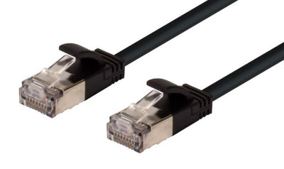 PLSSK-C6A-1-5 - DYNAMIX PLSSK-C6A-1-5 - 1,5m Cat6A S/FTP Schwarz 10G LSZH Patchkabel 34AWG 802.3af geschirmter Stecker.