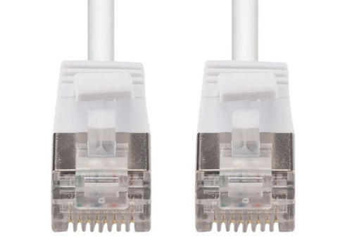 DYNAMIX PLSSW-C6A-1-25 - 1.25m Cat6A S/FTP White 10G LSZH Patch Lead 34AWG 802.3af Shielded Plug.