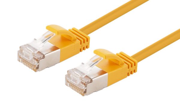 DYNAMIX PLSSY-C6A-0-75 - 0.75m Cat6A S/FTP Yellow 10G LSZH Patch Lead 34AWG 802.3af Shielded Plug.