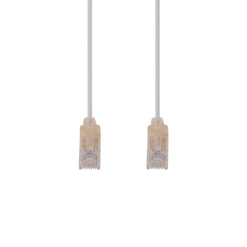 PLSW-C6-1 - DYNAMIX PLSW-C6-1 - 1m Cat6A 10G White UTP LSZH Patch Lead 30AWG 802.3af Unshielded Plug.