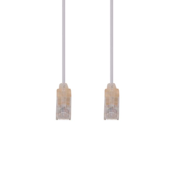 DYNAMIX PLSW-C6-3 - 3m Cat6A 10G White UTP LSZH Patch Lead 30AWG 802.3af Unshielded Plug.