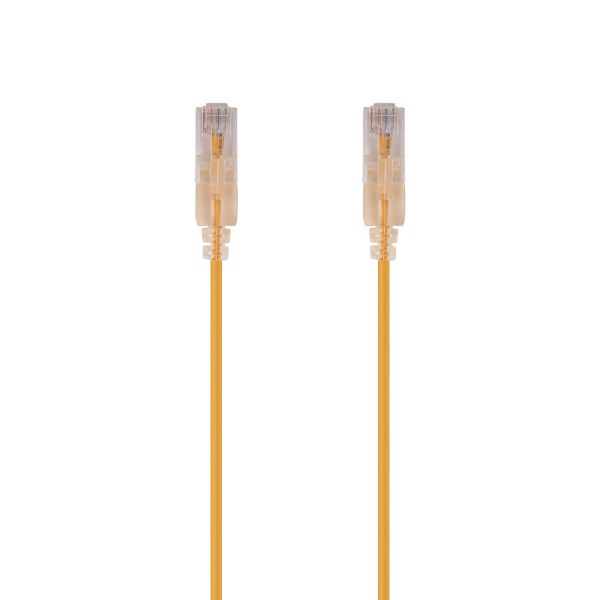 DYNAMIX PLSY-C6-0-15 - 0.15m Cat6A 10G Yellow UTP Patch Lead 30AWG 8023af Unshielded Plug.