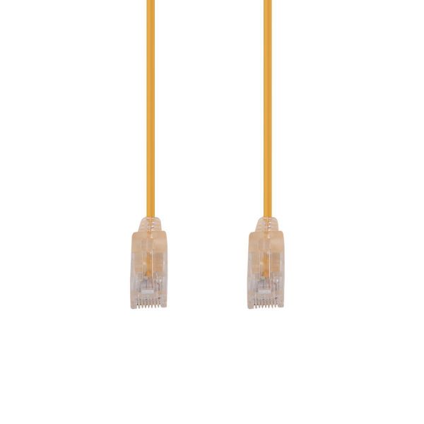 DYNAMIX PLSY-C6-1-5 - 1.5m Cat6A 10G Yellow UTP LSZH Patch Lead 30AWG 802.3af Unshielded Plug.