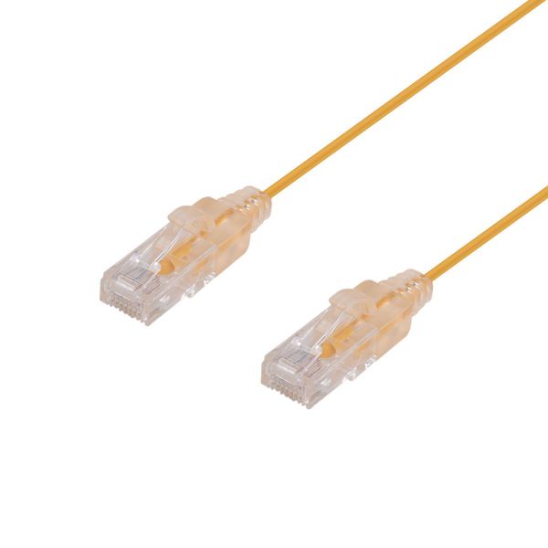 DYNAMIX PLSY-C6-3 - 3m Cat6A 10G Yellow UTP LSZH Patch Lead 30AWG 802.3af Unshielded Plug.