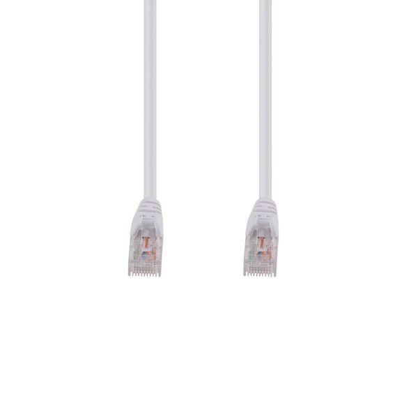 DYNAMIX PLW-C6A-15 - 15m Cat6 White UTP Patch Lead T568A 250MHZ 24AWG Unshielded Plug.