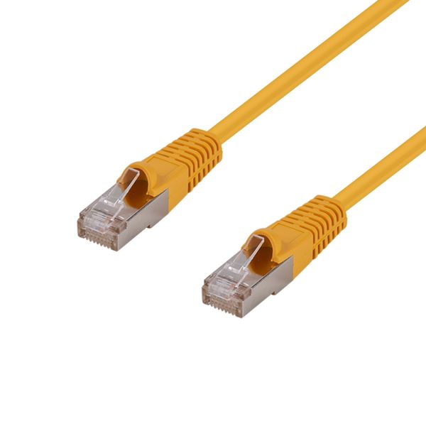 DYNAMIX PLY-AUGS-5 - 5m Cat6A S/FTP Yellow 10G Patch Lead 26AWG 500MHz Shielded Plug. Cat6 Augmented