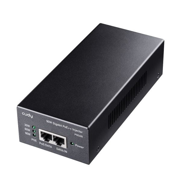 CUDY POE400 - 90W Gigabit PoE+ Injector 100m Transmission, Power LED, 802.3at/af.