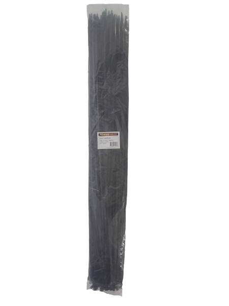 POWERFORCE POWCT11689BK-100 - 9 x 1168mm Black UV Cable Ties Pack of 100 80kgs Tensile Strength
