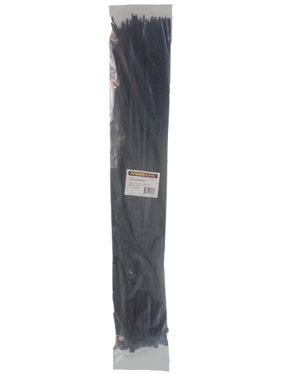 POWCT9409BK-100 - POWERFORCE POWCT9409BK-100 - 9 x 940mm Black UV Cable Ties Pack of 100 80kgs Tensile Strength