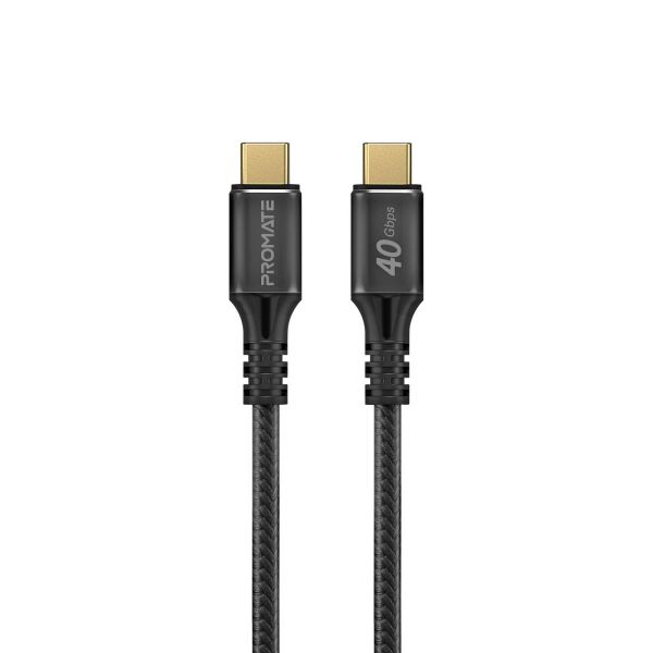 PROMATE POWERBOLT240-2M - 2M USB-C to USB-C Cable. Thunderbolt 3 240W Super Speed Fast Charging 40Gbps