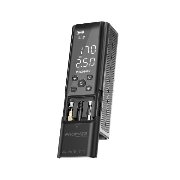 PROMATE POWERPUMP - 150PSI Portable Air Compressor Power Bank w/ LED Flashlight. 7500mAh Battery
