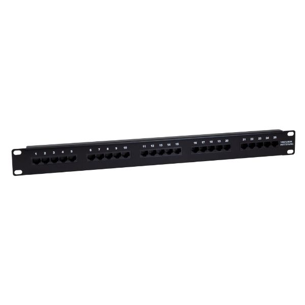 DYNAMIX PP-25V2 - 25 Port 19'' Voice Rated Patch Panel Unshielded. Cat3 Rated Active pins 4 5 & 3 6