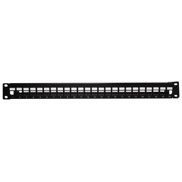 DYNAMIX PP-C6AUTP-24 - Cat6A 180 Unshielded Keystone Patch Panel 24 Port w/ Cable Management 1U