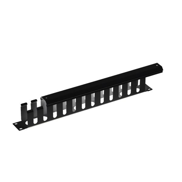 DYNAMIX PP-CMC01 - 19'' 1RU Finger Cable Management Bar Protective Cap 70mm Deep Black