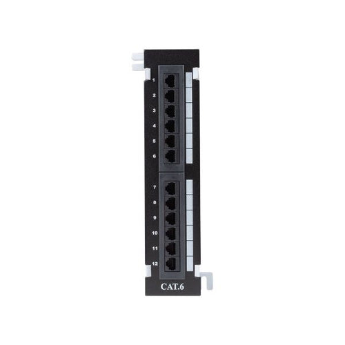 PP-MINI12-C6B - DYNAMIX PP-MINI12-C6B - Mini 1U RJ45 12 Port Patch Panel Cat6 T568A & T568B Wire Dims: L 254mm W 60mm D 40mm