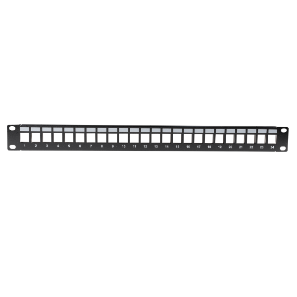 DYNAMIX PP-UK-24 - Horizontal 19'' 1RU Unloaded 24 Port UTP Patch Panel RoHS Numbered 1-24