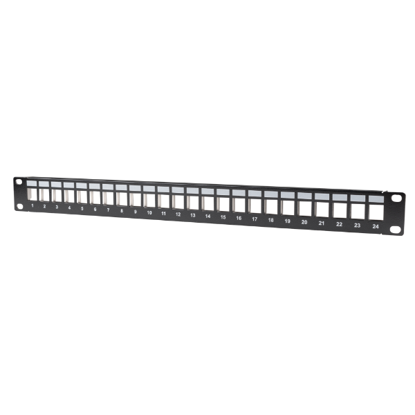 DYNAMIX PP-UK-24 - Horizontal 19'' 1RU Unloaded 24 Port UTP Patch Panel RoHS Numbered 1-24
