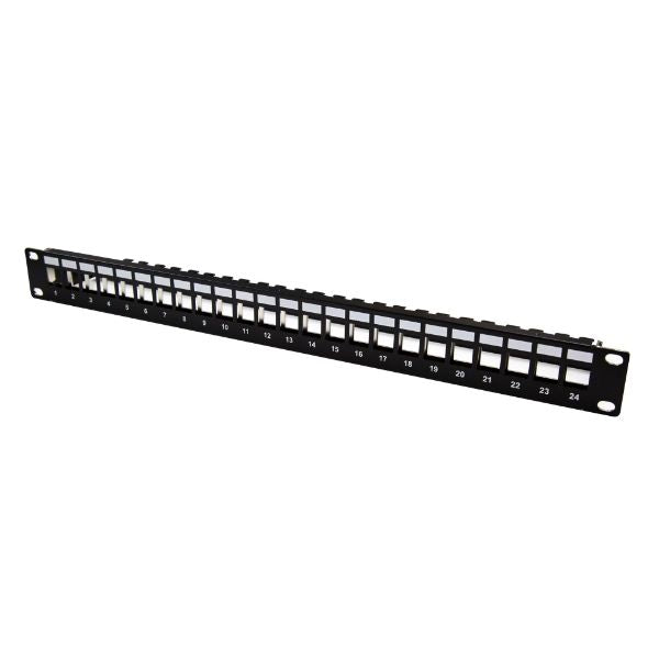 DYNAMIX PP-UK-24RM - Horizontal 19'' 1RU Unloaded 24 Port UTP Patch Panel
