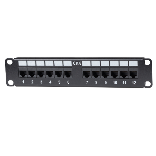 PP10-C6-12 - DYNAMIX PP10-C6-12 - 10'' 12 Port Cat6 Patch Panel for 10'' Cabinet R10 series