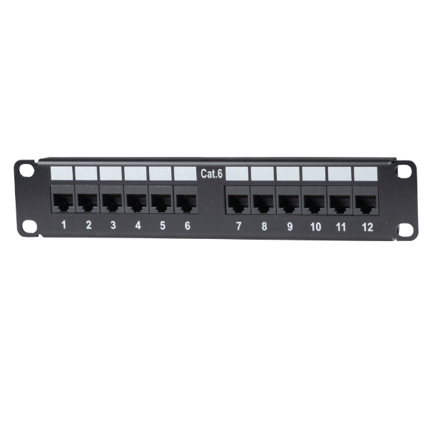 DYNAMIX PP10-C6-12 - 10'' 12 Port Cat6 Patch Panel for 10'' Cabinet R10 series