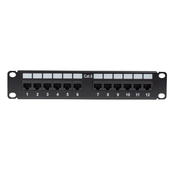 DYNAMIX PP10-C6-12 - 10'' 12 Port Cat6 Patch Panel for 10'' Cabinet R10 series