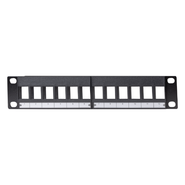 DYNAMIX PP10-UKS-12 - 10'' 12 Port Unloaded Keystone Panel