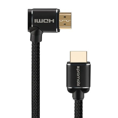 PROLINK4K1-300 - PROMATE PROLINK4K1-300 - 4K HDMI right angle 24K Gold plated. High-Speed Ethernet. 3D. Mesh Braided
