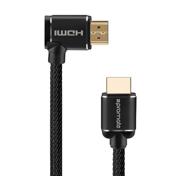 PROMATE PROLINK4K1-500 - 5m 4K HDMI right angle Cable. 24K Gold plated Ethernet. 3D support
