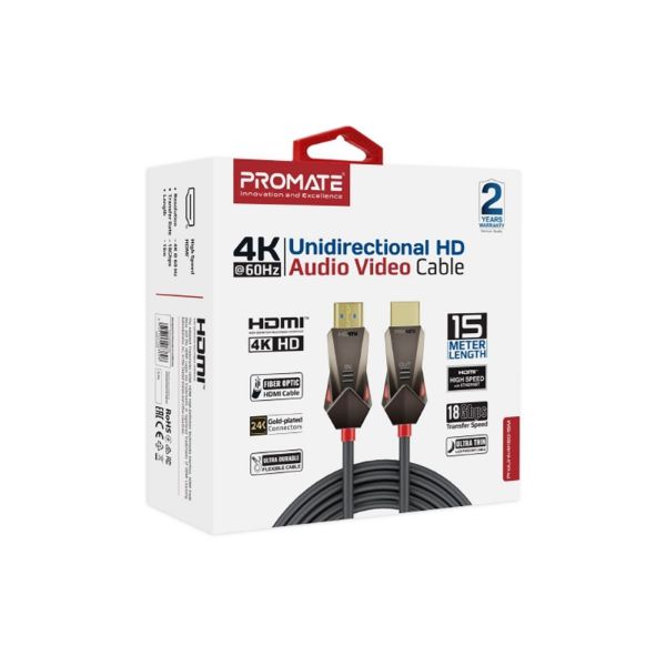 PROMATE PROLINK4K60-1-5M - 1.5m Ultra-High Definition (UHD) 2.0 HDMI Cable. Supports 4K@60Hz (4096x2160).