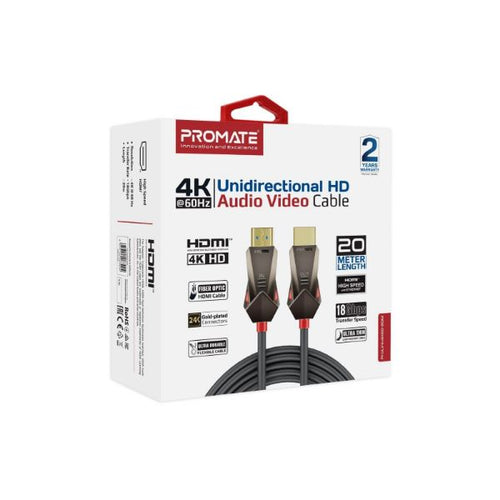 PROLINK4K60-20M - PROMATE PROLINK4K60-20M - 20m Ultra-High Definition (UHD) 2.0 HDMI Cable. Supports 4K@60Hz (4096x2160).