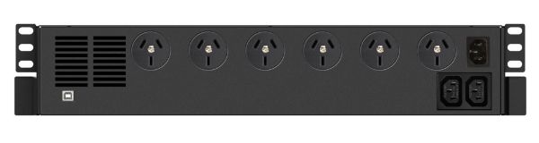 POWERSHIELD PSDR800 - Defender 2RU Rackmount 800VA (480W) Shallow Depth UPS Line Interactive. 6x NZ 3-Pin