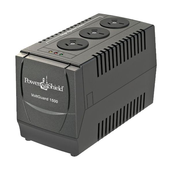 POWERSHIELD PSVG1500 - VoltGuard AVR 1500VA / 750W w/ 3x 3 Pin Outlet Sockets. Protects Against Surges