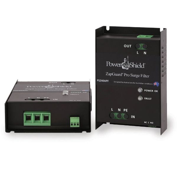 POWERSHIELD PSZ40APF - 40 Amp Panel Mount Surge Protection & Filter w/ Hardwired Input/output Term