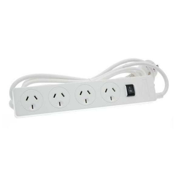 JACKSON PT4113 - 4-Way Powerboard w/ Surge & Overload Protection 3m Power cord
