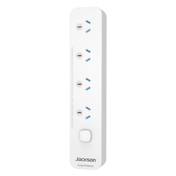 JACKSON PT5944 - Master Switched 4 Way Surge Protected Powerboard