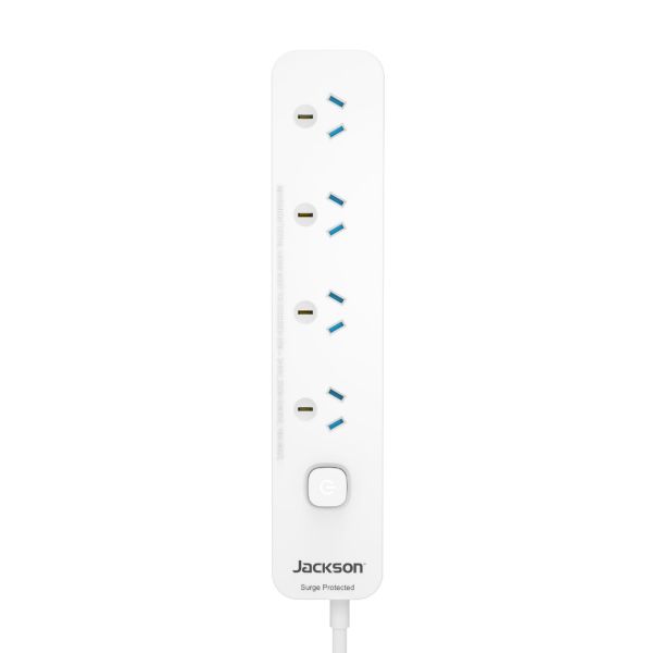 JACKSON PT5944 - Master Switched 4 Way Surge Protected Powerboard
