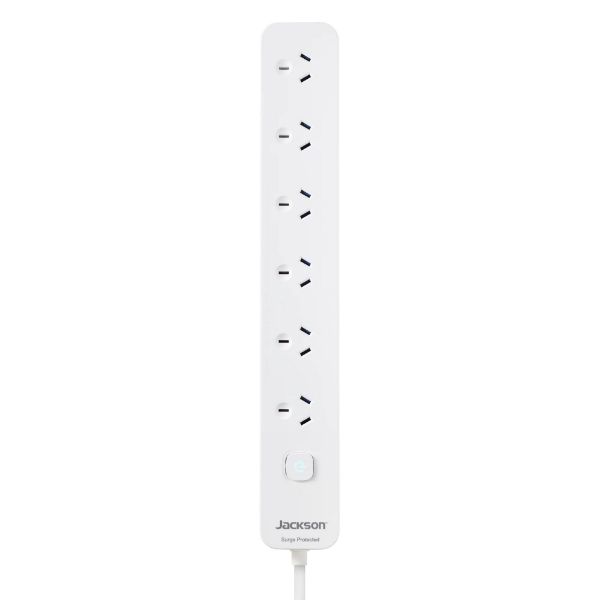JACKSON PT5966 - Master Switched 6 Way Surge Protected Powerboard