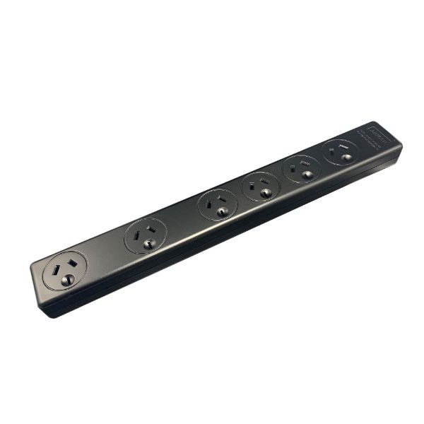 JACKSON PT6969SBE - 6-Way Powerboard w/ surge & overload protect. 1m Power cord. (Energy Absorption