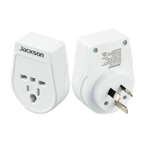 JACKSON PTA878M - Slim Inbound Travel Adaptor for use in NZ/AUS USA UK & Japanese Plugs