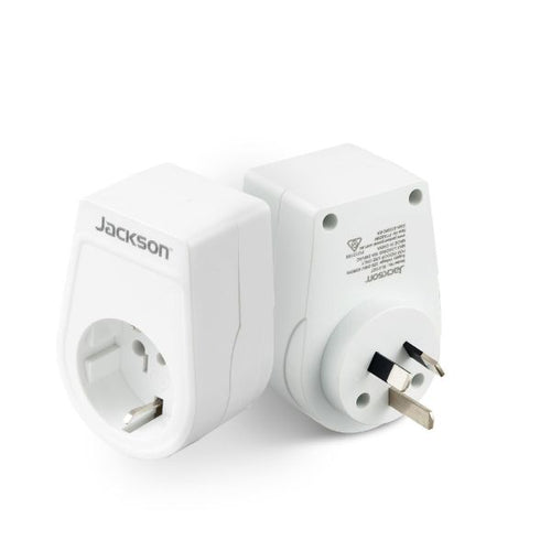 JACKSON PTA929M - Slim Inbound Travel Adaptor for use in NZ/AUS. Europe USA & Parts of Asia