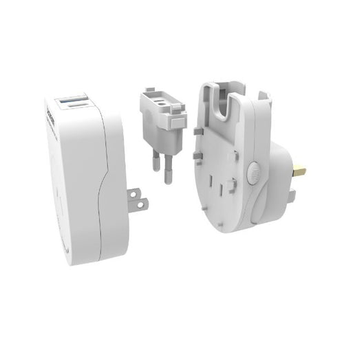 PTAUSBAC - JACKSON PTAUSBAC - Outbound Travel Adaptor with USB-A/C. Converts 2-Pin NZ/AUS Plugs for Use in More than 150